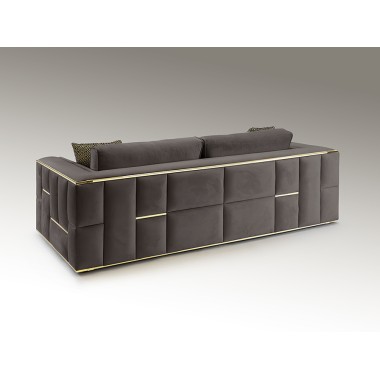 Schuller Sofa 3 osobowa Berlin brązowa 250cm / 9031272