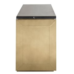 FINSBURY Komoda 4 drzwiowa  (Black/gold) 183cm MDF / 7890