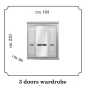 DOLCE VITA Włoska Szafa 3 drzwiowa 193cm / ArredoClassic DOLCE VITA Włoska Szafa 3 drzwiowa 193cm / ArredoClassic