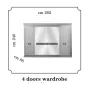 DOLCE VITA Włoska Szafa 4 drzwiowa 282cm / ArredoClassic DOLCE VITA Włoska Szafa 4 drzwiowa 282cm / ArredoClassic