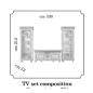 FANTASIA Włoski Zestaw RTV 330cm / ArredoClassic FANTASIA Włoski Zestaw RTV 330cm / ArredoClassic