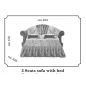 FANTASIA Włoska sofa tapicerowana 3 osobowa kat. C/G 234 x 86cm / Arredoclassic FANTASIA Włoska sofa tapicerowana 3 osobowa kat. C/G 234 x 86cm / Arredoclassic