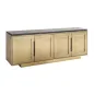 FINSBURY Komoda 4 drzwiowa  (Black/gold) 183cm MDF / 7890 - Richmond