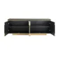 FINSBURY Komoda 4 drzwiowa  (Black/gold) 183cm MDF / 7890 - Richmond