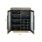 FINSBURY Komoda 2 drzwiowa (Black/gold) MDF  86,5cm / 7892 - Richmond