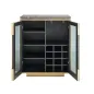 FINSBURY Komoda 2 drzwiowa (Black/gold) MDF  86,5cm / 7892 - Richmond