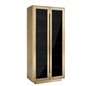 FINSBURY Witryna 2 drzwiowa (Black/gold) MDF 97cm / 7891