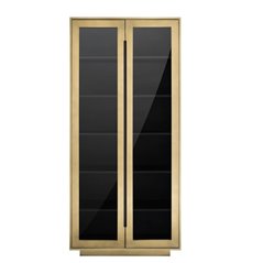 FINSBURY Witryna 2 drzwiowa (Black/gold) MDF 97cm / 7891