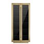 FINSBURY Witryna 2 drzwiowa (Black/gold) MDF 97cm / 7891