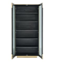 FINSBURY Witryna 2 drzwiowa (Black/gold) MDF 97cm / 7891