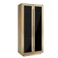 FINSBURY Witryna 2 drzwiowa (Black/gold) MDF 97cm / 7891 - Richmond