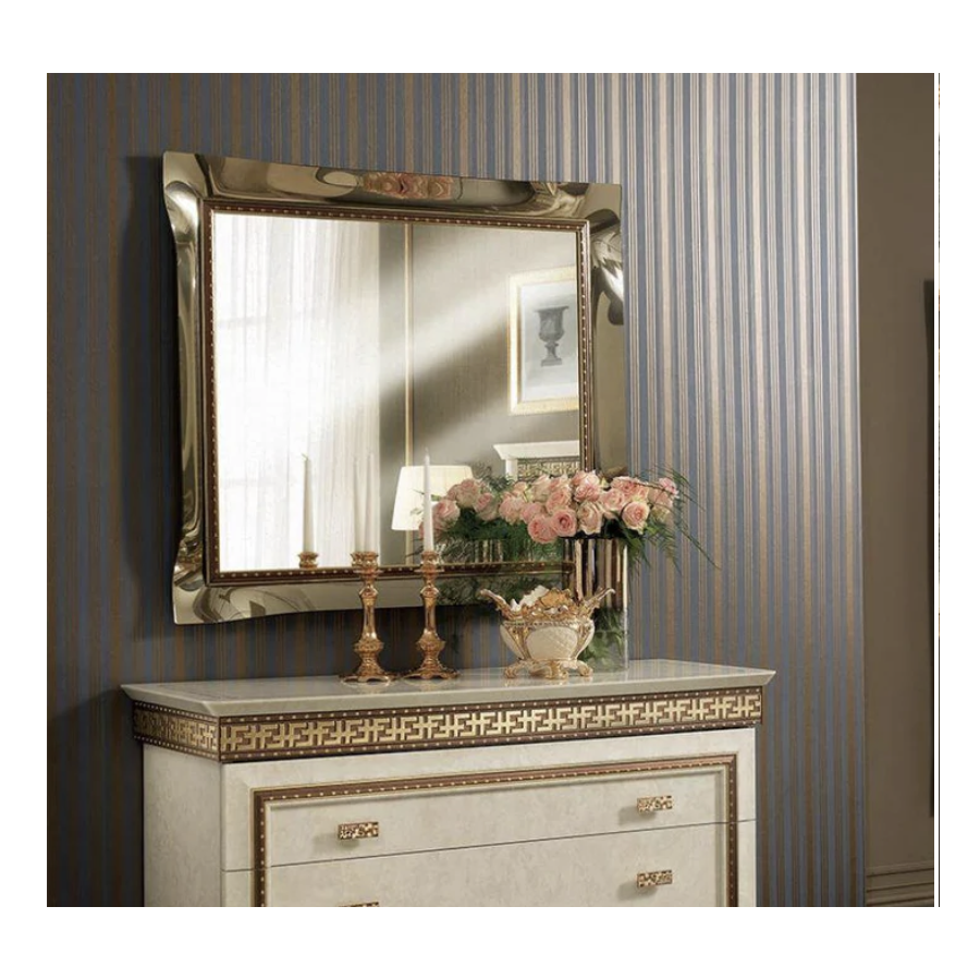 FANTASIA Włoskie Lustro szklane dużej w błyszczącej ramie 100 x 110cm / ArredoClassic FANTASIA Włoskie Lustro szklane dużej w błyszczącej ramie 100 x 110cm / ArredoClassic