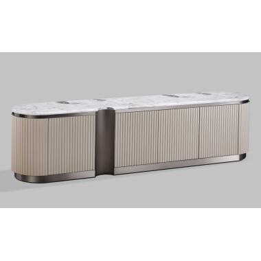 Livin Hill Szafka RTV STILIG beżowa marmur MDF 200cm / ST916C