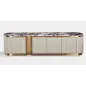 Livin Hill Szafka RTV STILIG jasnokremowa marmur MDF 200cm / ST916B