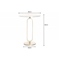 Invicta Stolik boczny ELEGANCE złoty 60cm / 43613