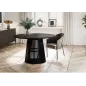 Wohnling Stół do jadalni VALHALLA czarne mango Ø120cm / WL6.802