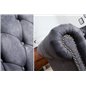 Invicta CHESTERFIELD Sofa 3 osobowa antyczny szary mikrofibra 200cm / 37391