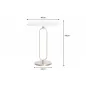 Invicta Stolik boczny ELEGANCE złoty biały blat 60cm / 43612