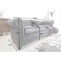Invicta CHESTERFIELD Sofa 3 osobowa antyczny szary mikrofibra 200cm / 37391