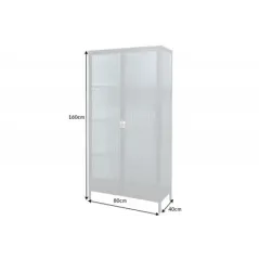 Invicta Witryna AMSTERDAM szkło żebrowane czarne 80cm / 43533