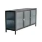 Invicta Witryna AMSTERDAM szkło żebrowane czarne 105cm / 43534