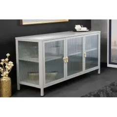 Invicta Witryna AMSTERDAM szkło żebrowane białe 105cm / 43535