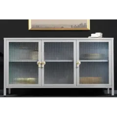Invicta Witryna AMSTERDAM szkło żebrowane białe 105cm / 43535
