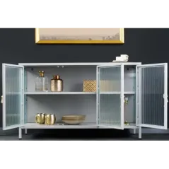 Invicta Witryna AMSTERDAM szkło żebrowane białe 105cm / 43535