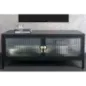 Invicta Witryna AMSTERDAM szkło żebrowane czarne 90cm / 43536