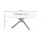 Invicta Stół do jadalni SPIN ceramiczny z białego marmuru 150cm / 44225