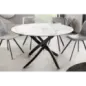 Invicta Stół do jadalni ALPINE ceramiczny z białego marmuru 120cm / 44230