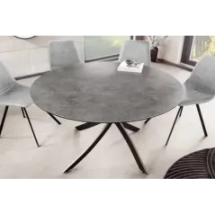 Invicta Stół do jadalni ALPINE ceramiczny antracyt marmuru 120cm / 44231