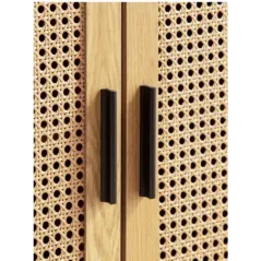Wohnling Komoda VIENNA rattan czarne mango 80 x 86,5 x 40cm / WL6.828