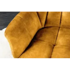 Invicta Ławka PAPILLON welur musztardowo żółty 165cm / 44527