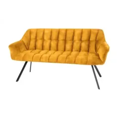 Invicta Ławka PAPILLON welur musztardowo żółty 165cm / 44527