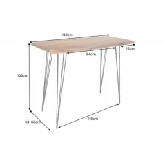 Invicta Stół barowy MAMMUT akacja 140cm / 43670