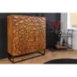 Invicta Komoda wysoka VULCANO czarno brązowa mozaika 100 x 120cm / 44650 Invicta Komoda wysoka VULCANO czarno brązowa mozaika 100 x 120cm / 44650