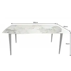 Invicta Stół ceramiczny MILANO optyka marmuru 180cm / 44233