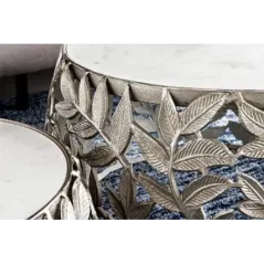 Invicta Stolik kawowy ABSTRACT LEAF akacja silver / 43817