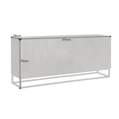 Invicta Komoda ZEN CIRCLE czarno brązowe mango 177cm / 44580