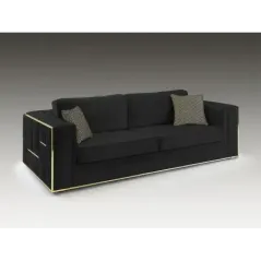 Schuller Sofa 3 osobowa BERLIN czarna 250cm / 9031289