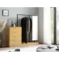 Wohnling Garderoba w optyce dębu 4 szuflady z lustrem 145cm / WL6.902 Wohnling Garderoba w optyce dębu 4 szuflady z lustrem 145cm / WL6.902