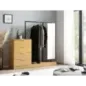Wohnling Garderoba w optyce dębu 4 szuflady z lustrem 145cm / WL6.902 Wohnling Garderoba w optyce dębu 4 szuflady z lustrem 145cm / WL6.902
