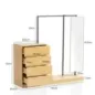 Wohnling Garderoba w optyce dębu 4 szuflady z lustrem 145cm / WL6.902 Wohnling Garderoba w optyce dębu 4 szuflady z lustrem 145cm / WL6.902