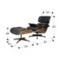 Schuller Fotel relaksacyjny z podnóżkiem EAMES 87cm / 448370