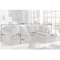 Invicta HEAVEN Sofa narożna prawostronna szary sztruks 255 cm / 43445
