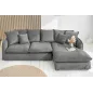 Invicta HEAVEN Sofa narożna prawostronna szary sztruks 255 cm / 43445