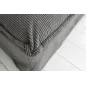 Invicta HEAVEN Sofa narożna prawostronna szary sztruks 255 cm / 43445