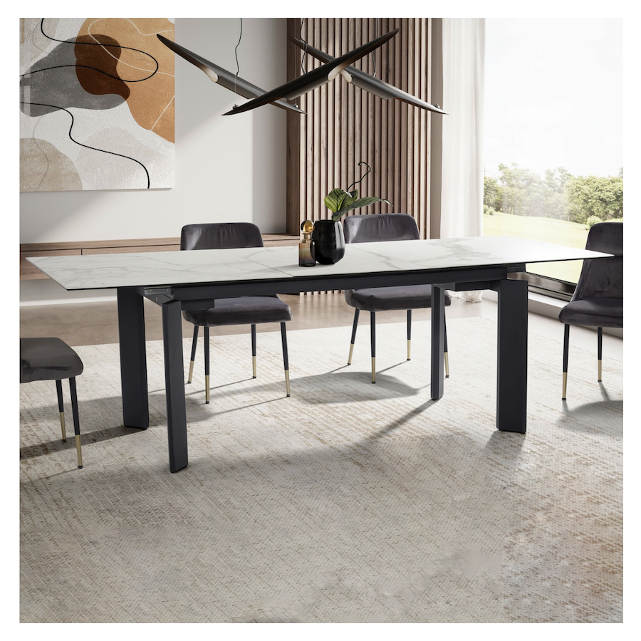 WOHNLING PARADISE STÓŁ CERAMICZNY ROZKŁADANY biały 180 x 95 x 77cm / WL7.151 WOHNLING PARADISE STÓŁ CERAMICZNY ROZKŁADANY biały 180 x 95 x 77cm / WL7.151