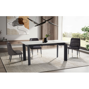 WOHNLING PARADISE STÓŁ CERAMICZNY ROZKŁADANY biały 180 x 95 x 77cm / WL7.151